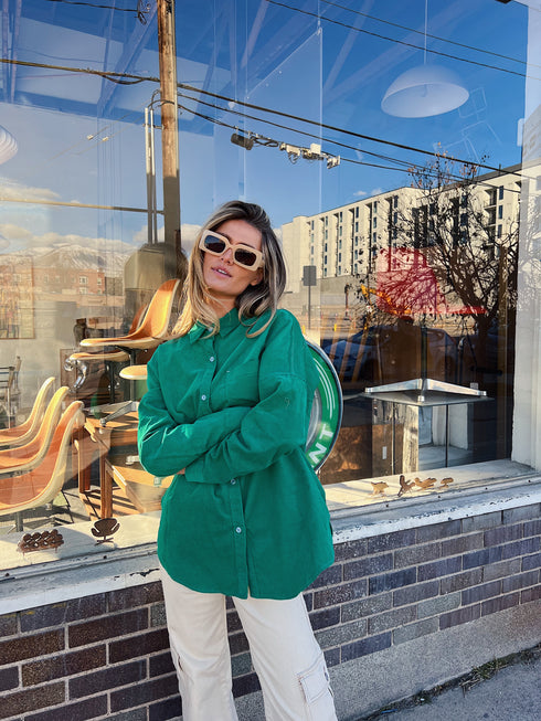 Melrose Ave Top// Emerald